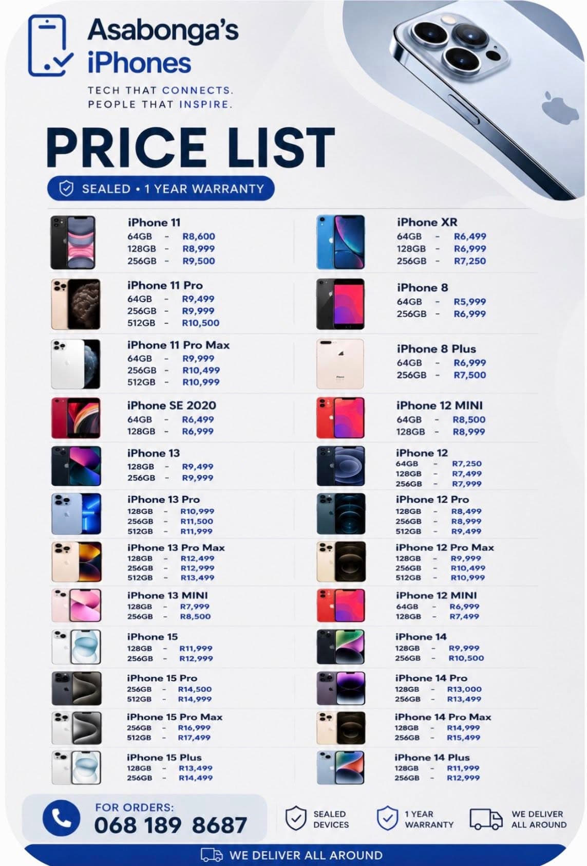 Asabonga's iPhones official brand poster